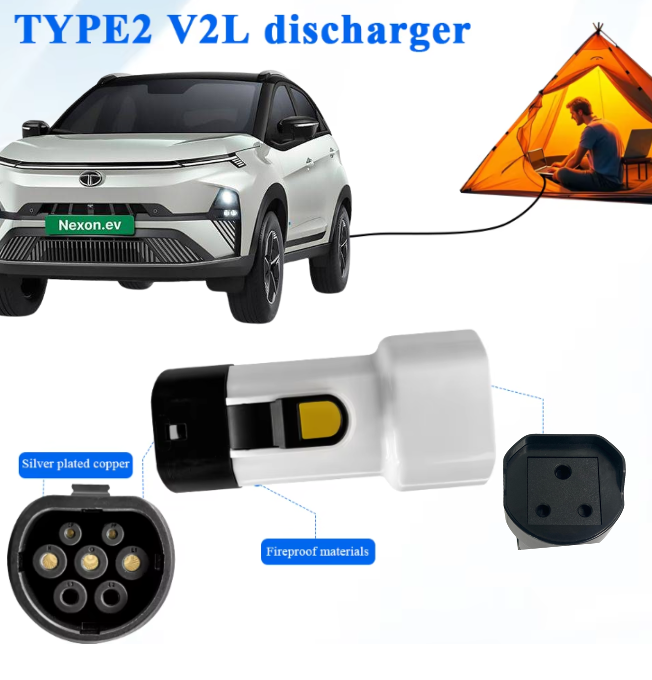 V2L Adopter for TATA NEXON EV LR and CURVV LR ONLY