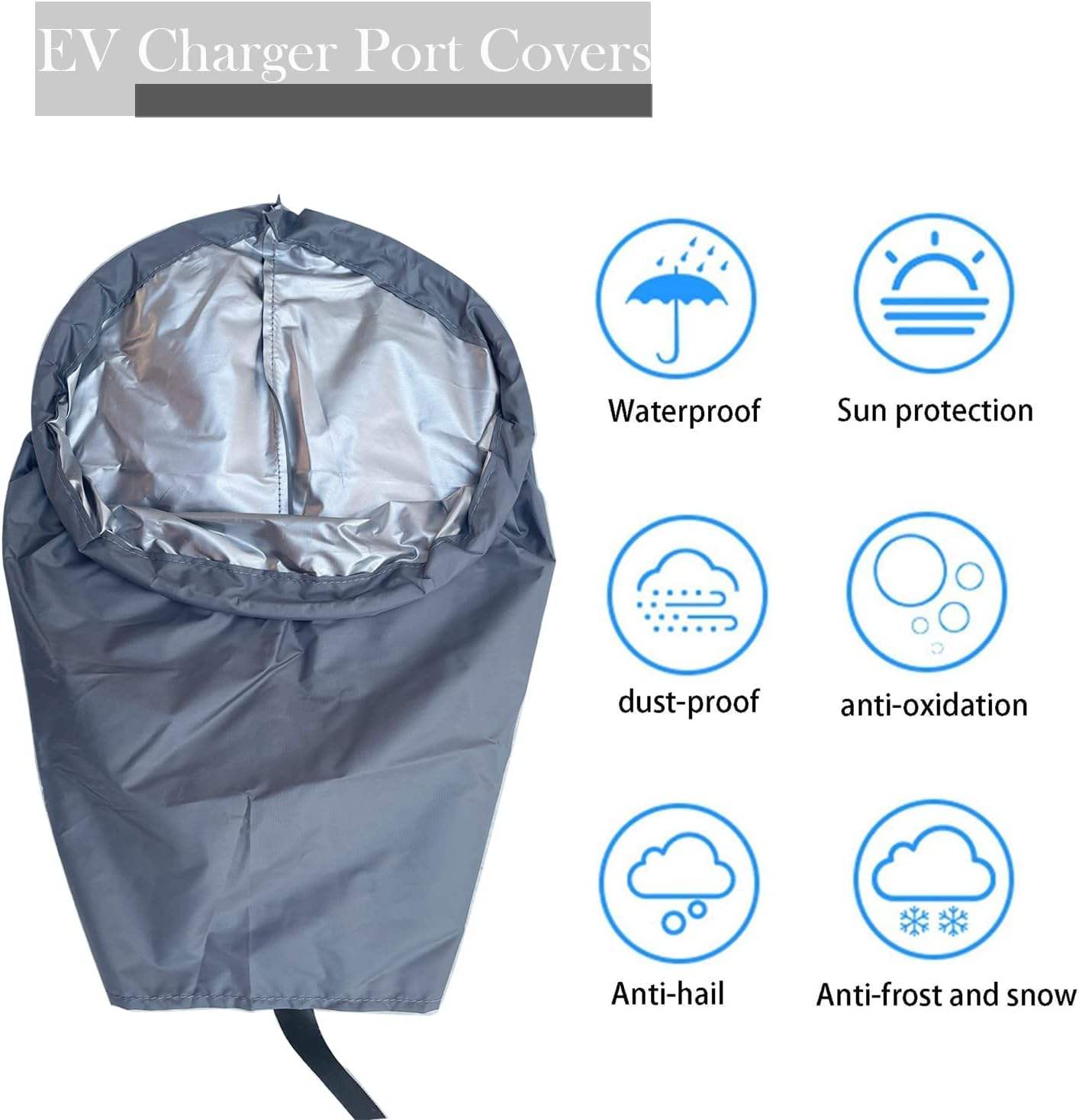 StromPuls Magnetic Adhesion Rain Sun Snow All Weather Protection Waterproof Outdoor Electric Car EV Charger Port Cover