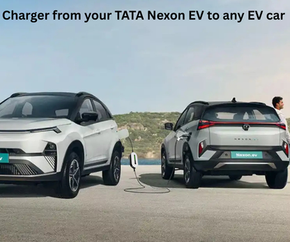 Strompuls V2V cable, for TATA Harrier EV , TATA Curvv EV and TATA Nexon EV, only for top models with V2V ( vehicle to vehicle)  Feature, charger any ev car from your TATA EV Now