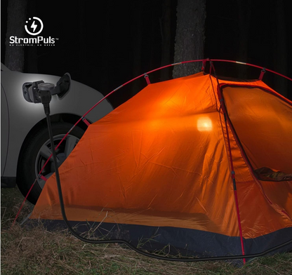 StromPuls V2L Adapter for EV Car, Electric Car Side Discharge Plug Adapter, EV Type2 to 16 Amp Socket V2L Adapter for Camping Hiking, Need Car Supports V2L (for only  BYD car)